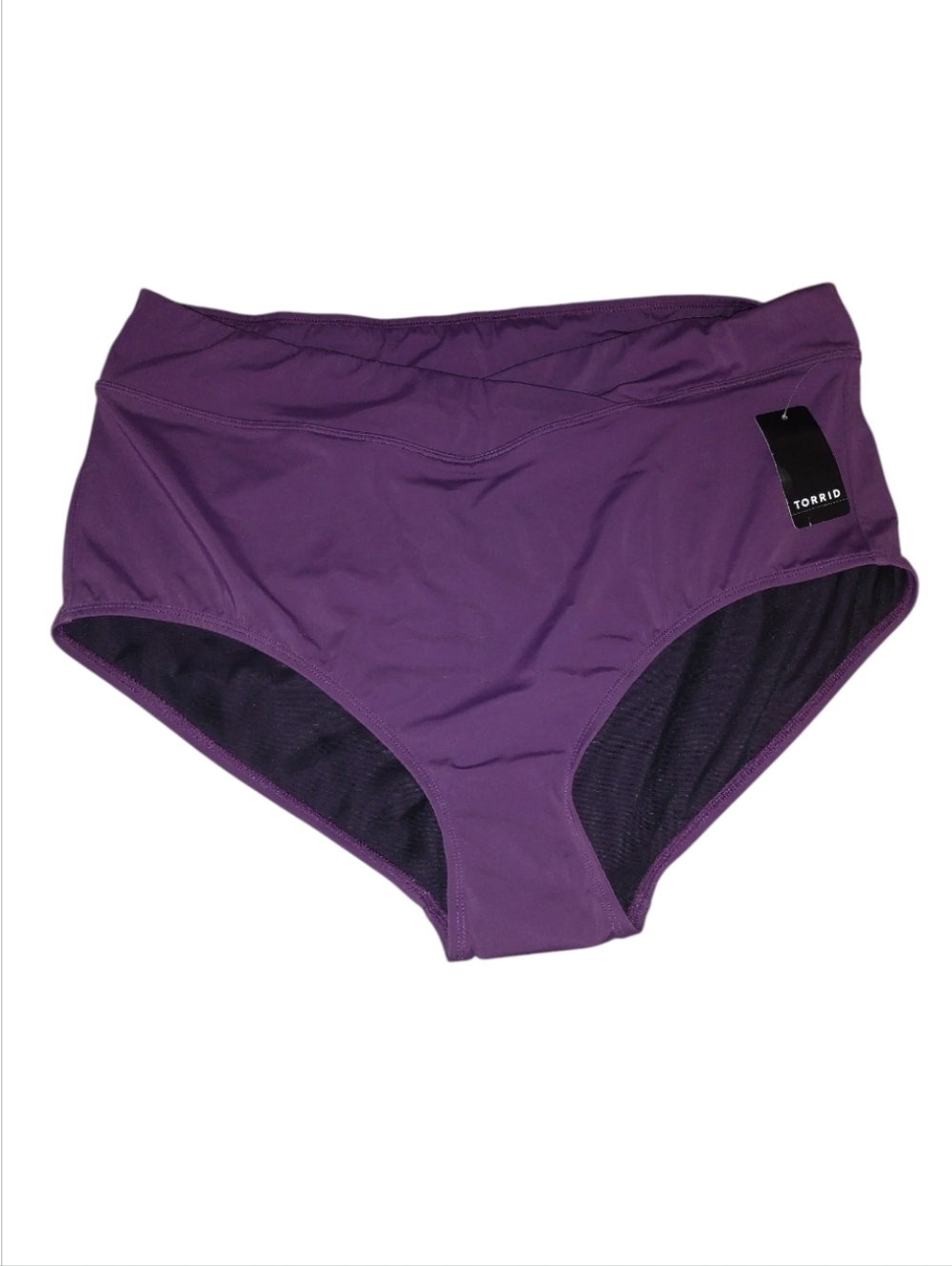 Torrid Eggplant Purple Wrap Bikini Brief Swim Bottoms Size 3X 22/24  Nwt